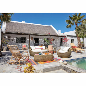 Mecedora de bambú de mimbre de diseño clásico - Product Image 6