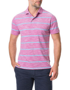 Polo de golf ajusté décontracté pour hommes 100% coton piqué rayé grande taille à manches courtes t-shirt Vente en gros sur mesure - Product Image 1