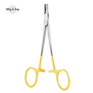 Derf Grooved Needle <b>Holder</b> Stainless Steel Manual Surgical Instrument CE Certified Class II Basis Surgical Instruments Lifetime - Product Image 1