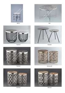 โต๊ะกาแฟโลหะพับได้ขนาดเล็กสีดำอเนกประสงค์สำหรับบ้านโรงแรมงานแต่งงานการตกแต่งคริสมาสต์ - Product Image 2