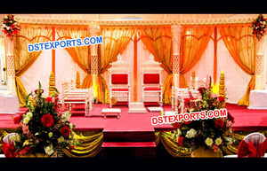 Boda musulmana Nikah etapa Se boda escenario decoración boda escenario para la venta - Product Image 2