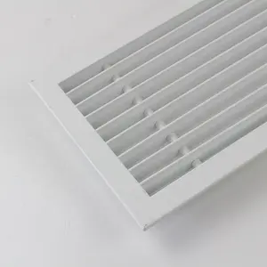 Pabrik Cina AC Aluminium 0, 15, 30 Derajat Pisau Tetap Bar Linear Kisi Udara untuk Sistem Ventilasi