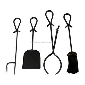 5 Piece Iron Fire Place <b>Tool</b> <b>Set</b> <b>Fireplace</b> <b>Sets</b> and Accessories With Black Powder Coated - Product Image 2