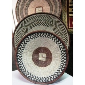 Cesta de decoración de arte de pared de ratán redonda hecha a mano de alta calidad estilo de pueblo Popular barato al por mayor para decoración del hogar - Product Image 3