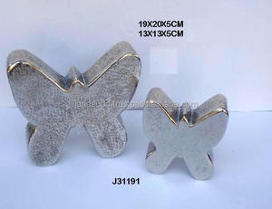 Venta caliente mariposa de decoración navideña hecha en aluminio con acabado de níquel decoración del hogar esculturas artesanales de Metal - Product Image 3