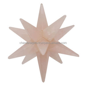 Cristal de Cuarzo Merkaba, Cuarzo Rosa, Ágata, Estrella de 12 Puntas - Product Image 6
