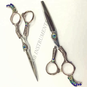 Ciseaux de coiffure professionnels 6.0" Dragon Handle J2 en acier inoxydable japonais pour salon de beauté, lame émoussée pour effiler les cheveux - Product Image 3