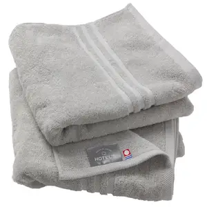 [थोक उत्पादों] HIORIE Imabari तौलिया कपास 100% HOTEL'S छोटे स्नान तौलिया 45*100cm 400GSM नरम कम MOQ लक्जरी डिजाइन ग्रे