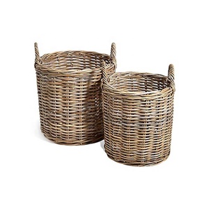 Modern Style Kubu Grey Rattan Loudry Storage Basket Natural Rattan Home <b>Furniture</b> Wholesale Product - Product Image 1