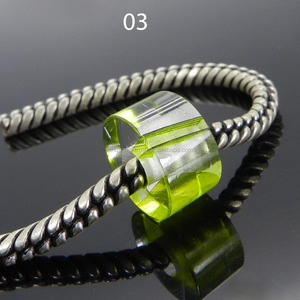Llanta lisa de 14x8x5mm, piedra preciosa china de cuarzo verde rutilo, cuentas de agujero grande, IG0141 - Product Image 3