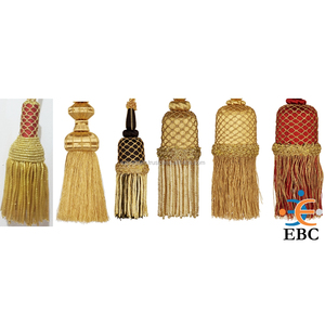 Borlas Doradas OEM con Bolitas Decorativas, Borlas de Oro Personalizadas para Iglesias, Borlas de Oro al por Mayor, Cordones de Borlas - Product Image 5