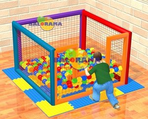 Piscine à balles Softplay 2x2x1 Meter Home Style Fabrication de piscines à balles de couleur spéciale avec matériau en acier - Product Image 2