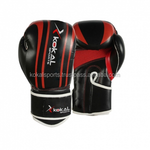 Guantes de boxeo de cuero PU de agarre completo Equipo de cuero sintético - Product Image 1