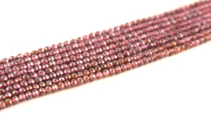 12,5 \ "Alta Calidad AAA grado Natural granate piedra preciosa Micro facetado Rondelle cuentas collar enero Birthstone Color rojo - Product Image 4