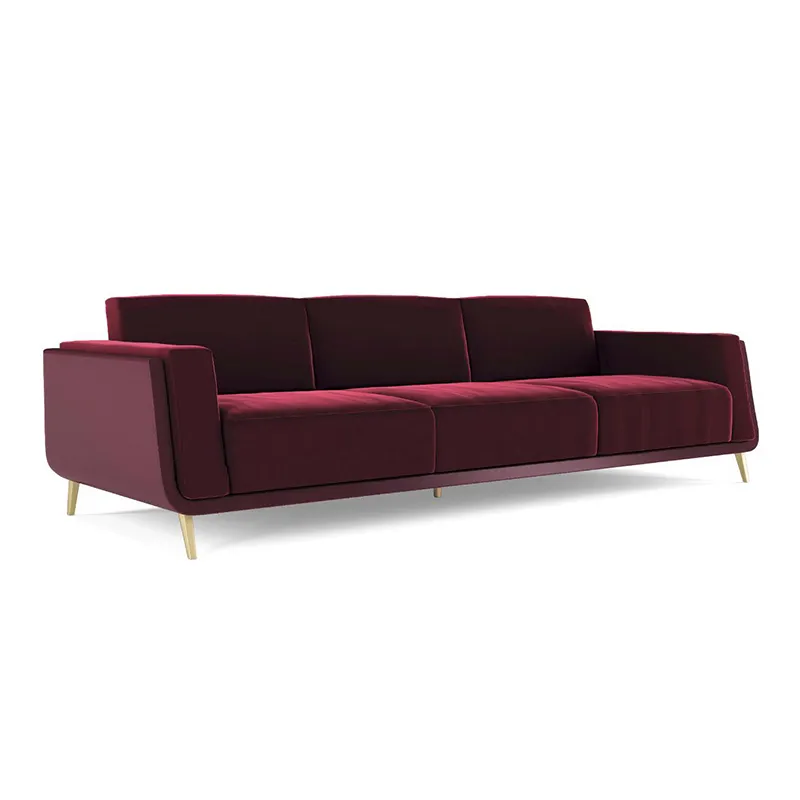 Sofa Velvet Merah Tidur Regal Modern