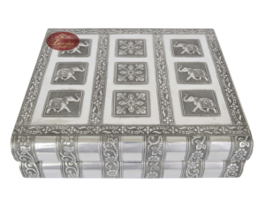 ANTIQUE ELEPHANT LOOK PREMIUM HANDMADE 3-ROLL BANGLE <span class=keywords><strong>BOX</strong></span> / BRACELET <span class=keywords><strong>BOX</strong></span> - S.O. - Product Image 2