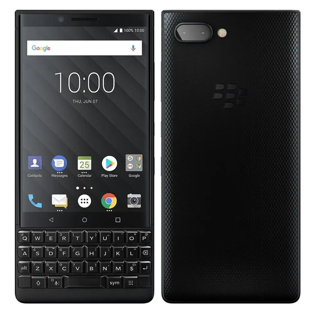 BlackBerry KEY2 çift Sim 4.5 ''siyah gümüş 64GB 6GB RAM Android 8.1 telefon