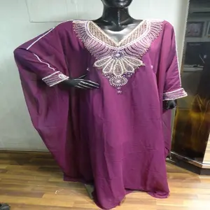 Kaftan coloré pour femmes, grande broderie, câble abaya, fournisseur de vêtements modestes, Kaftan, vente en gros