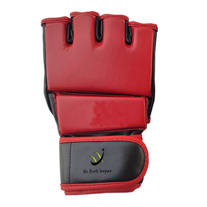 UFC ถุงมือครึ่งนิ้วสำหรับชกมวย, ถุงมือหนัง PU ถุงมือชกมวยแบบมืออาชีพ - Product Image 5