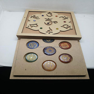 Gift Healing Set Seven Chakra Natural Gemstone Healing Set Reiki <b>wooden</b> <b>Box</b> - Product Image 1