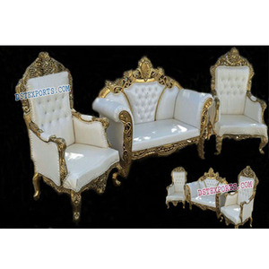 Juego de sofá Maharaja de muebles de boda asiáticos clásicos modernos en madera para fiestas interiores y bodas, suministros para fiestas de boda - Product Image 1