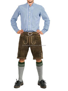 Traditional Trachten Lederhosen German Trachten Bavarian Traditional Oktoberfest Men <b>Short</b> Suede Lederhosen With <b>Belt</b> - Product Image 4