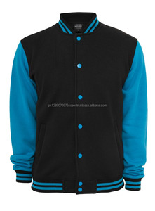 เสื้อแจ็กเก็ตเบสบอลสไตล์วิทยาลัย,เสื้อคลุมทำจากผ้าวูลมีแขนทำจากหนังสัตว์ - Product Image 3