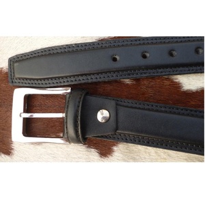 Ceinture décontractée en cuir de vachette de haute qualité pour homme, couleur personnalisée, boucle western argentée, logo personnalisé imprimé par transfert thermique disponible, modèle - Product Image 3