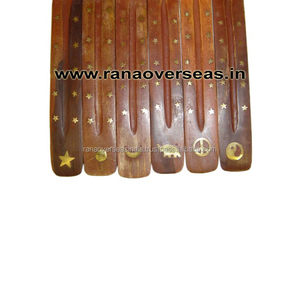 กระถางธูปหอมทำจากไม้พร้อมที่จุดธูปรูปดาวพระจันทร์กับช้างหยินหยาง - Product Image 2