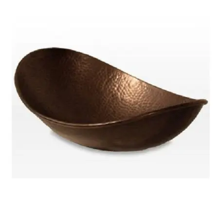 Handmade oval shape solid copper sink premium quality customized size copper sink for kitchen