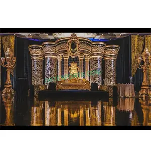 Ensemble de scène de mariage de Style occidental indien réception asiatique décor de scène de mariage meilleures décorations de scène de mariage royal anglais tendance - Product Image 1