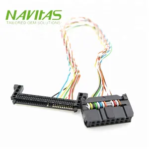 Connecteur JAE FI 30pin 1mm pas vers HE10 16pin 2.56mm pas IDC assemblage de câble LVDS personnalisé