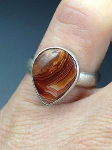 Crazy Lace agate ringoval rond poire carré rectangle pierre précieuse naturelle cabochon en argent sterling 925 - Product Image 4