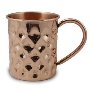 แก้วมักสเตนเลสทรงตรงพร้อมชุบทองแดงสลักเกลียวแก้วเบียร์ค็อกเทลสีทองแดง - Product Image 1