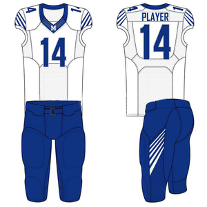 กางเกงฟุตบอลอเมริกันใส่ได้ทั้งชายและหญิงชุดโพลีเอสเตอร์สำหรับวัยรุ่นพร้อมเทคนิคการพิมพ์ซับลิเมชันแขนสั้นออกแบบได้ตามต้องการ - Product Image 1