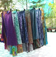 Rok Sarung Sari Dua Lapisan Bisa Dibalik, Rok Pembungkus Ajaib dari India