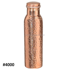 Drinkware Health Benefit Metal Copper <b>Bottle</b> Lead Handle Hammered Pure Copper Water <b>Bottle</b> - Product Image 2