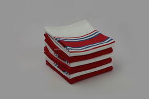 Serviettes et serviettes de table en coton 100% tissé à rayures teintes en fil provenant d'Inde - Product Image 2