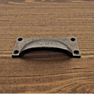 Tirador de cajón de armario de hierro fundido rústico de OMG Industries, manija contemporánea para puerta de ventana de cocina, latón, acero, aluminio inoxidable - Product Image 1