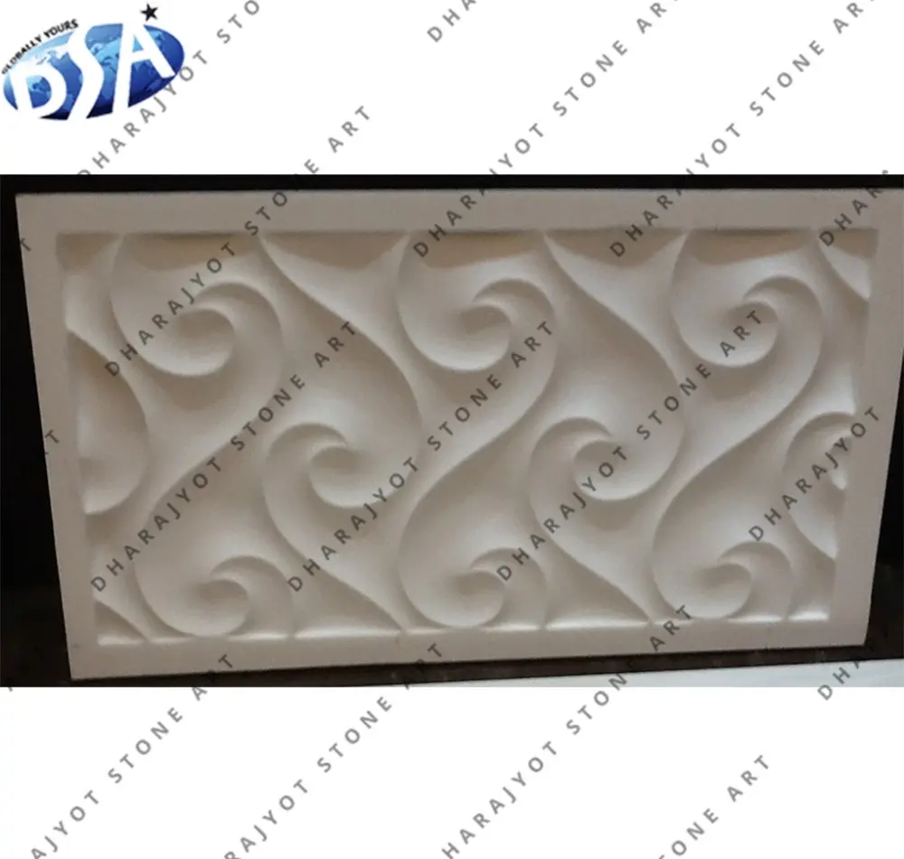 白い大理石のアンティークデザインの装飾壁カバー石パネル