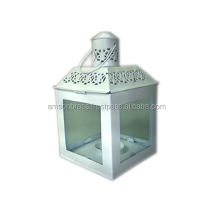 Candelabro de metal y vidrio de fabricante de alta calidad con mango de alambre Decoración de lujo para el hogar Portavelas único Antiguo - Product Image 2