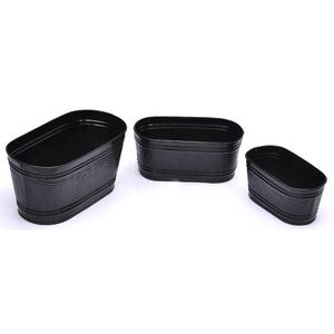 Galvanized Tin <b>Planters</b> Black Color Galvanized Hammered <b>Planter</b> Galvanized <b>Planter</b> <b>Boxes</b> Square Cylinder Simple Style - Product Image 1
