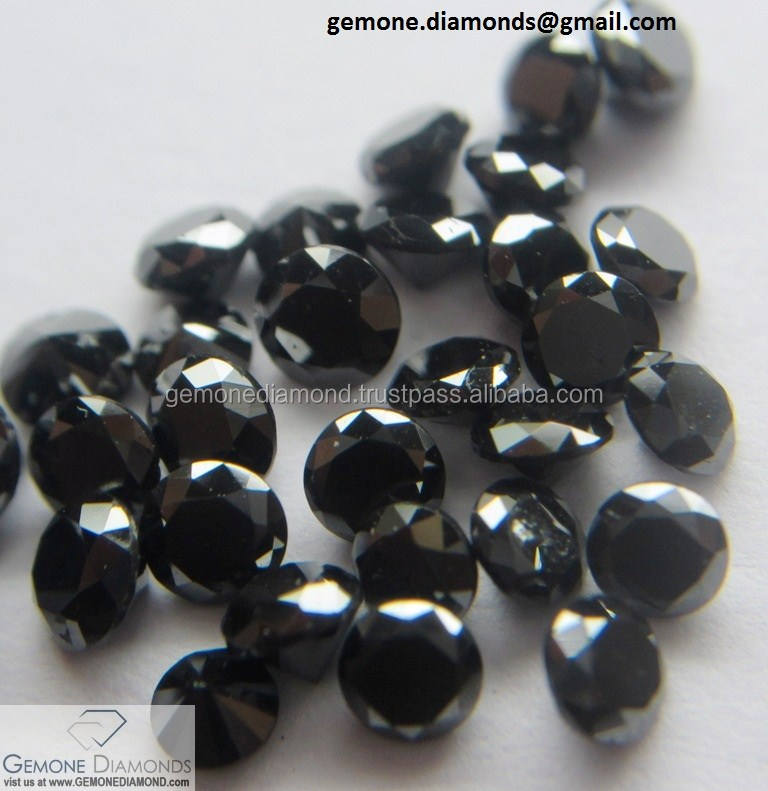 100% Genuine Natural Loose Black Diamonds in Round Brilliant Shape,loose  Black Diamonds for Sale Black Diamond Price Per Carat