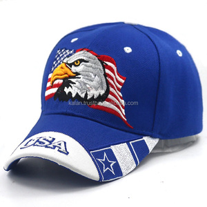 Gorra de béisbol Vintage personalizada KIBC08, gorra de águila bordada Great America con logotipo personalizado, tela común 100% algodón - Product Image 2