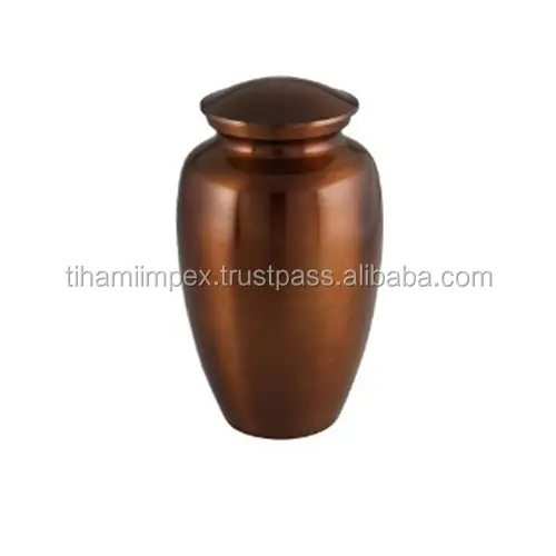 Bronze Tone Aluminium Beautifully Hand Crafted Superior Quality Metal Cremation Urn for Human Ashes