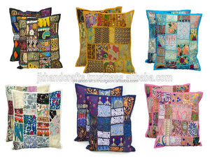 Mix Wholesale Lot Embroidered Patchwork <b>Cushion</b> <b>Cover</b> Indian Patchwork <b>Sofa</b> <b>Cushion</b> <b>Cover</b> - Product Image 2
