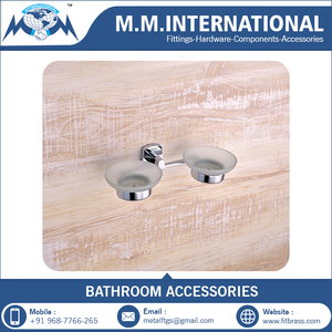 Best Quality <b>Bathroom</b> <b>Accessories</b> Brass Base Glass Soap Dish for Hotel ware Available at Wholesale Price from India for Export - Product Image 5