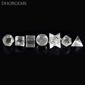 Conjunto de 7 piezas de cuarzo con piedras preciosas, conjunto de 7 piezas de cuarzo con formas geométricas - Product Image 1