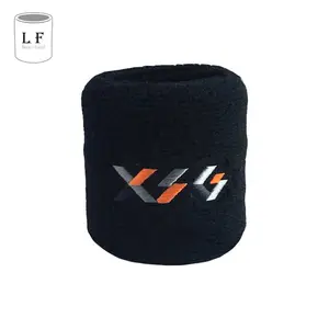 New Elastic Bulk Arm Sport Custom Cotton Terry Sweat Wristband