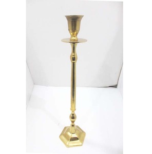 Bougeoir en cristal doré, décoration d'hôtel et de mariage, de maison - Product Image 1